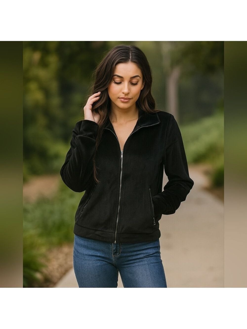 L'agence Super Soft Zip Up Sweatshirt